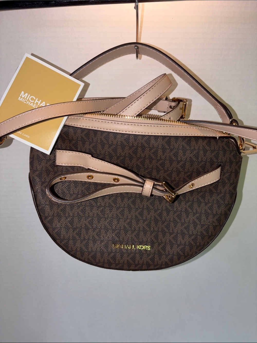 Michael Kors Emilia half moon Signature Crescent Crossbody bag